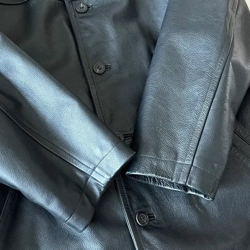 [BUNJANG] J.Crew Vintage Leather Car Coat / 빈티지 제이크루 레더 카코트