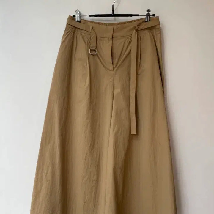 [BUNJANG] Misense Beige Nylon Wide Pants / 미센스 베이지 나일론 와이드 팬츠