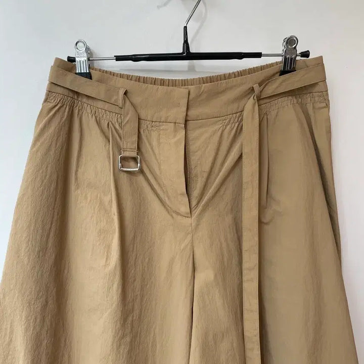 [BUNJANG] Misense Beige Nylon Wide Pants / 미센스 베이지 나일론 와이드 팬츠
