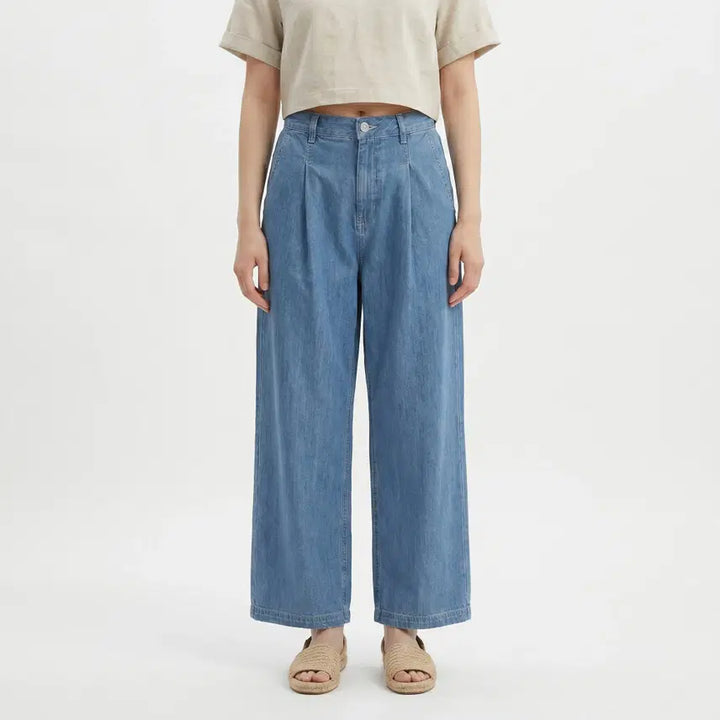 [BUNJANG] Kuho Plus Summer Signature Semi Wide Denim Pants / 2024 구호플러스 서머 시그니처 세미 와이드 데님 팬츠  25 26