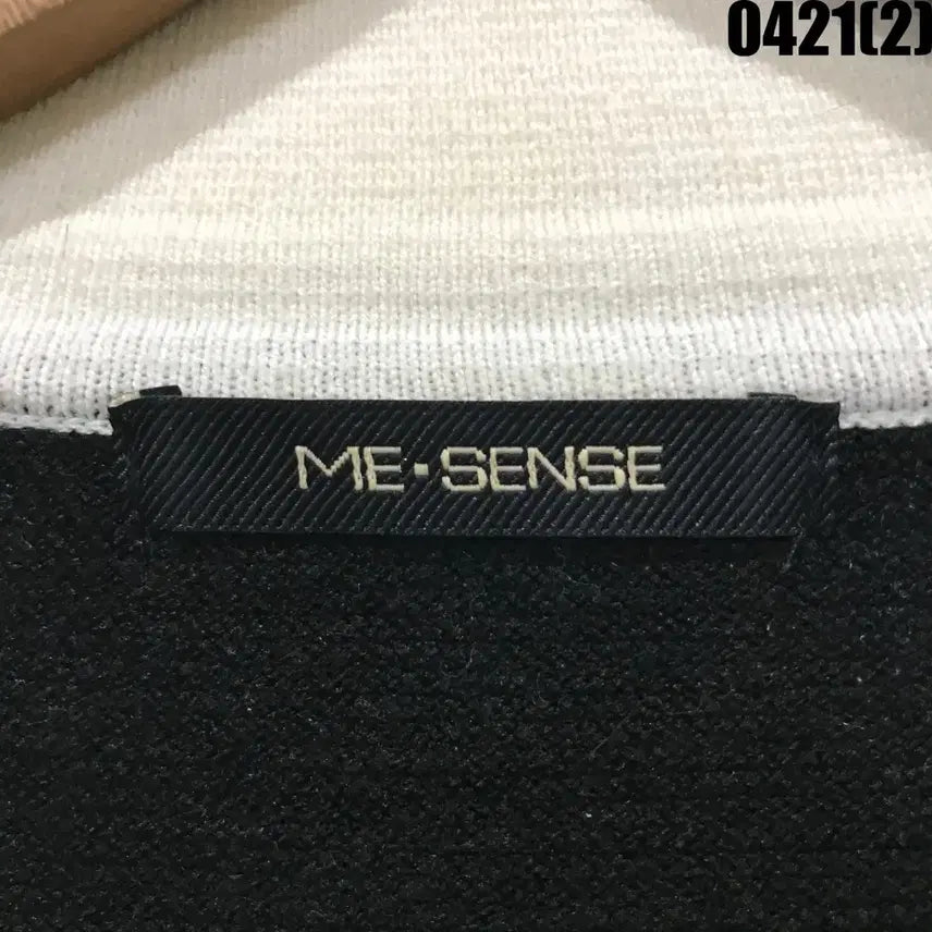 [BUNJANG] ME-SENSE Black and White Color Block Cardigan / ME-SENSE 블랙/화이트 배색 가디건 free
