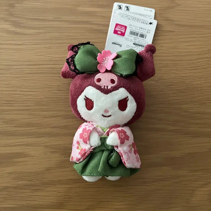 [BUNJANG] Kuromi Matcha Kimono Doll Keyring / [새상품] 말차 기모노 쿠로미 인형 키링