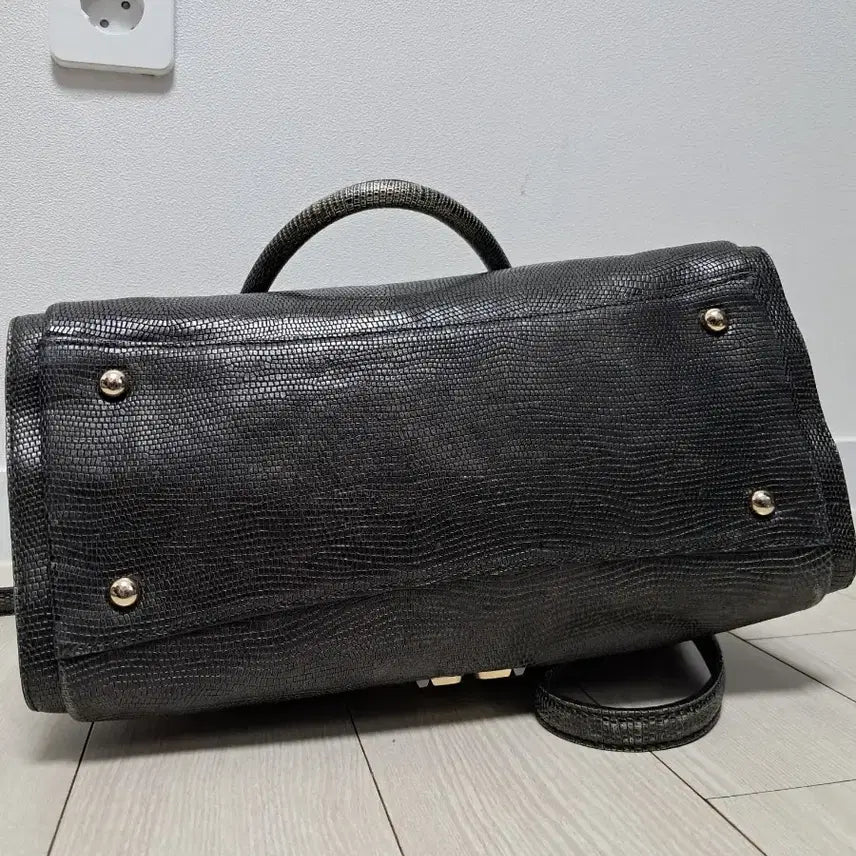 [BUNJANG] Daks Black Leather Tote/Shoulder Bag / 닥스 블랙 레더 토트백 겸 숄더백