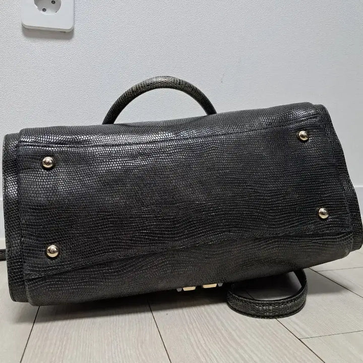 [BUNJANG] Daks Black Leather Tote/Shoulder Bag / 닥스 블랙 레더 토트백 겸 숄더백
