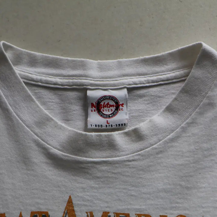 [SOLD OUT] 90s MADE IN USA 싱글스티치 빈티지 성조기 티셔츠 L