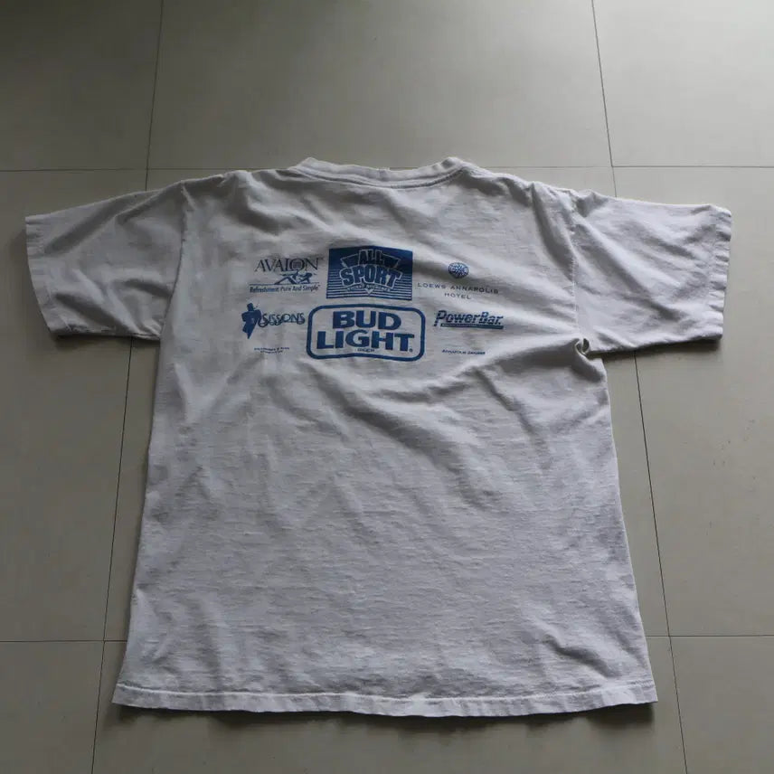 [SOLD OUT] 90s MADE IN USA 싱글스티치 빈티지 성조기 티셔츠 L