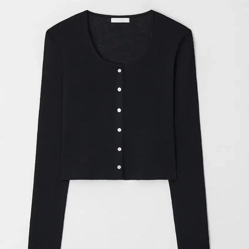 [BUNJANG] Leeds Slim Fit Cropped Cardigan - Black / Leeds 리즈 베이스 슬림 가디건 크롭 블랙