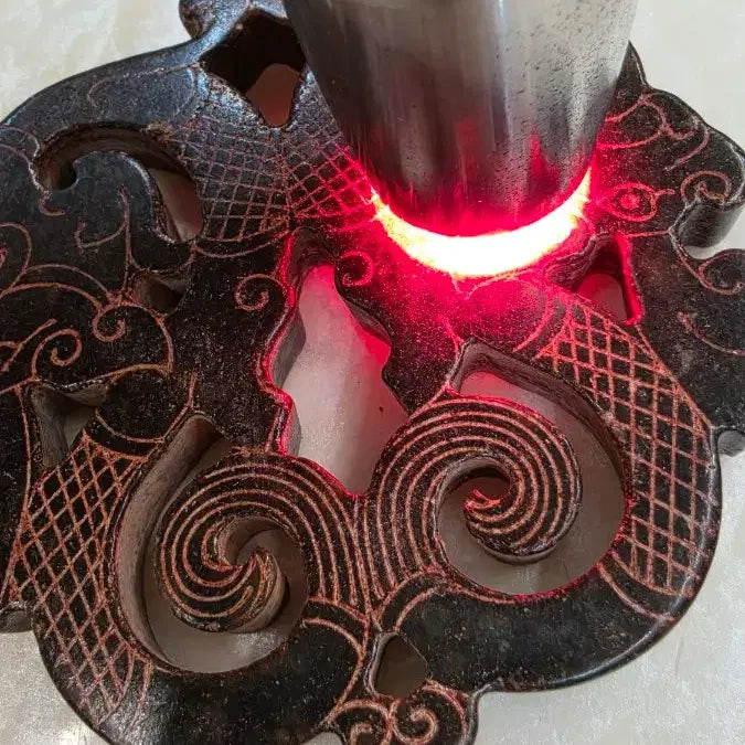 [BUNJANG] Jade Carving Double Dragon Pendant / 고옥에강옥 쌍용 묘금옥패