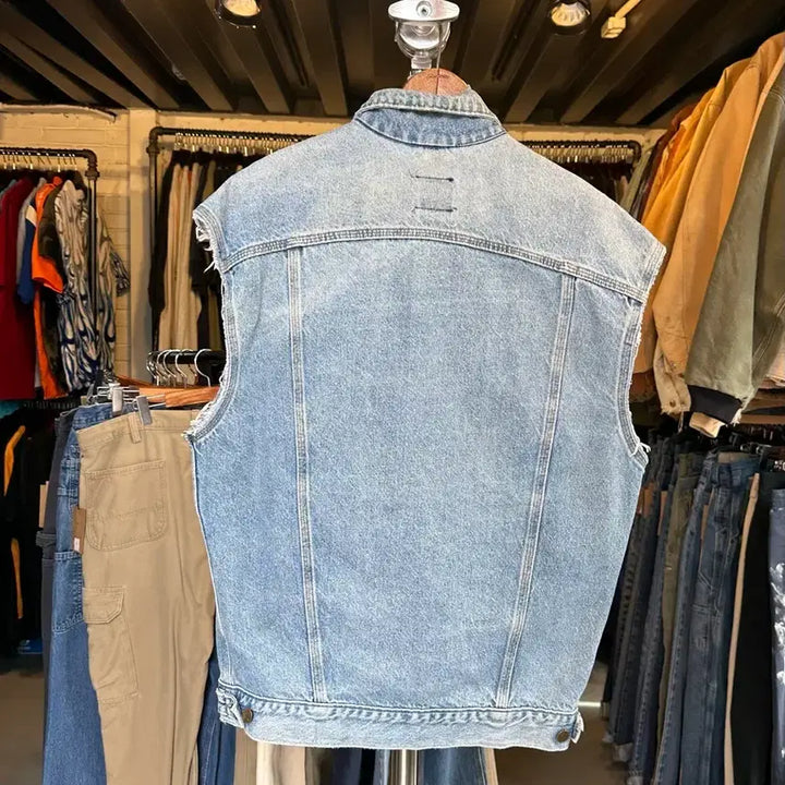 [BUNJANG] Carhartt Custom Denim Vest / [100]00s 칼하트 커스텀 데님 베스트 made in usa