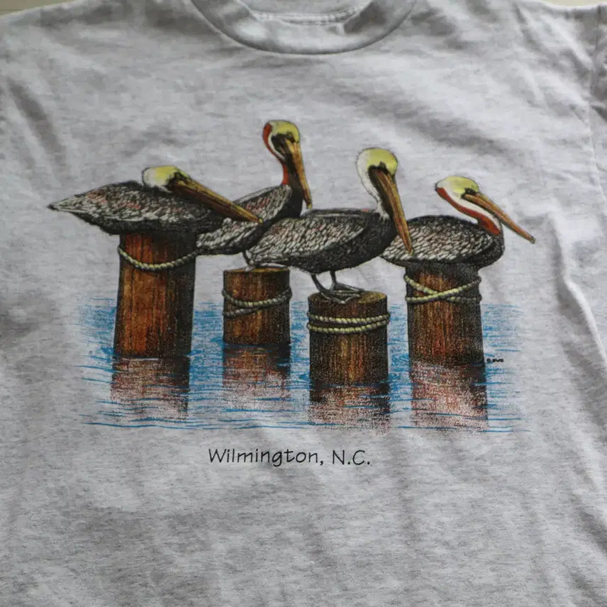[BUNJANG] 90s Made in USA Pelican Graphic T-Shirt (L) / 90s MADE IN USA 싱글스티치 펠리컨 그래픽 티셔츠(L)
