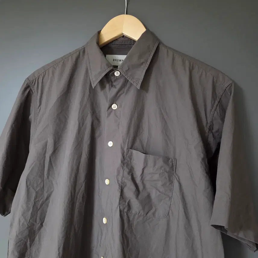 [BUNJANG] Brown Yak Half Shirt Dark Brown / [3] 브라운야드 하프 셔츠 다크 브라운 / 반팔