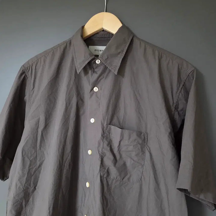 [BUNJANG] Brown Yak Half Shirt Dark Brown / [3] 브라운야드 하프 셔츠 다크 브라운 / 반팔