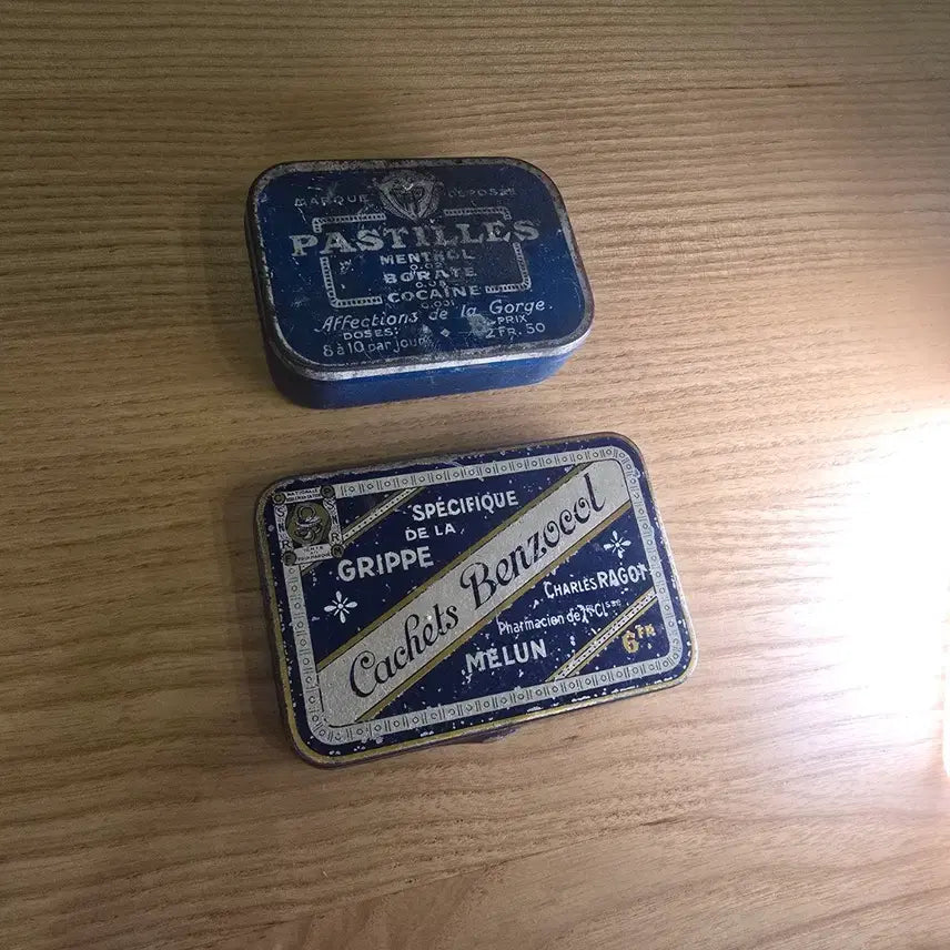 [BUNJANG] Vintage "Seogeumi" Mini Tin Case Set (Blue) / 빈티지 써금이 미니 틴케이스 set blue