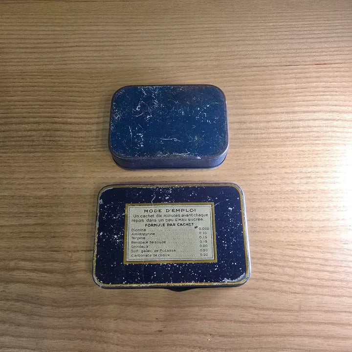 [BUNJANG] Vintage "Seogeumi" Mini Tin Case Set (Blue) / 빈티지 써금이 미니 틴케이스 set blue
