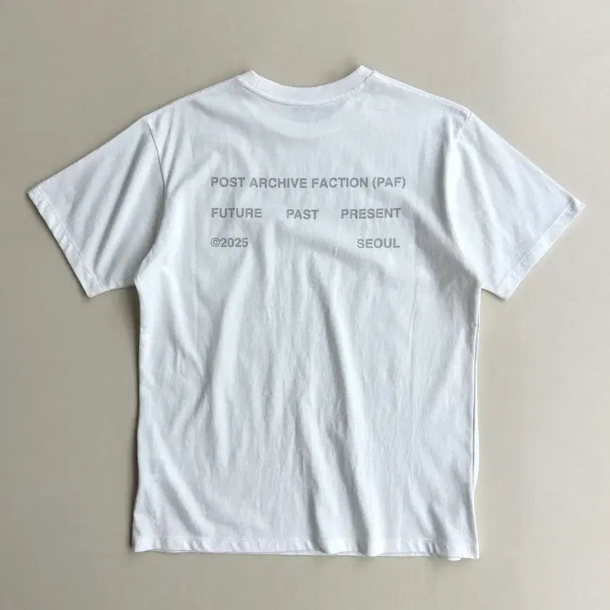 [SOLD OUT] PAF 티셔츠 포스트아카이브팩션 수베니어 반팔 화이트