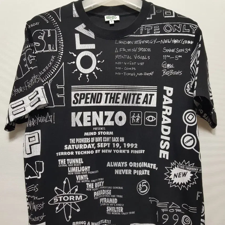 [BUNJANG] Kenzo Printing Logo T-Shirt / 겐조/정품/프린팅라운드반팔티/S(90)/파라오쇼핑