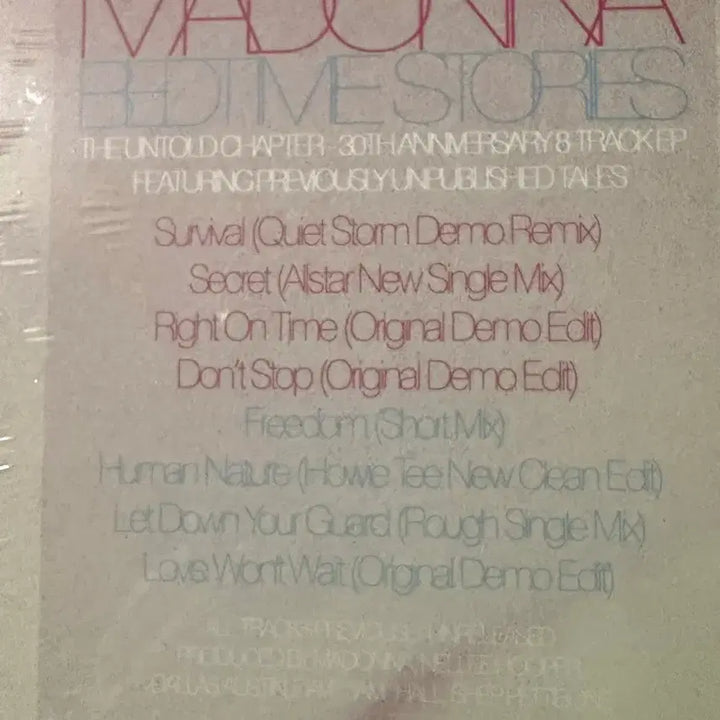 [BUNJANG] Madonna Bedtime Stories The Untold Chapter LP / Madonna Bedtime Stories 더언톨드챕터 미개봉 LP