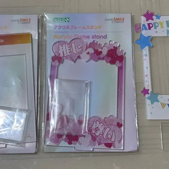 [BUNJANG] Nendoroid More Acrylic Frame Stand Set (3 Types) / 넨도로이드모어 아크릴 프레임 스탠드 3종 일괄