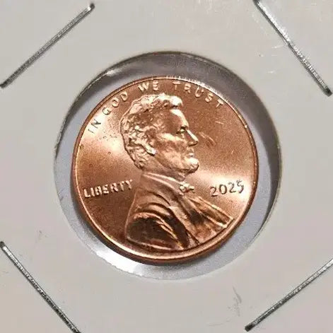 [BUNJANG] Lincoln 1 Cent Coin 2025 Philadelphia (Foreign Coin) / 미국 2025년 미사용 링컨1센트 필라델피아 동전(외국주화)06