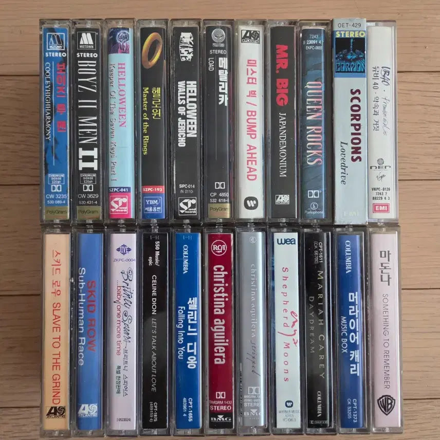 [BUNJANG] Various Artists - Rock &amp; Pop Cassette Tape Collection / 할로윈 메탈리카  퀸 스콜피언 스키드로우 MR. BIG 보이즈 투 맨
