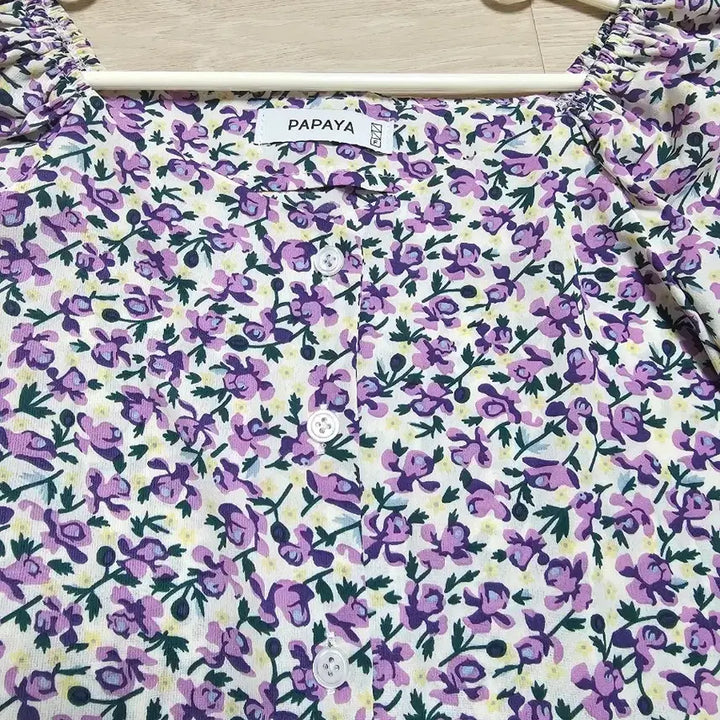 [SOLD OUT] 파파야 예쁜 라벤더 퍼프 블라우스(새거)저렴하게