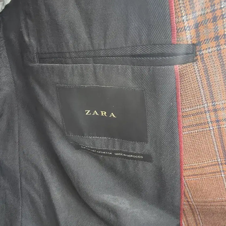 [BUNJANG] Zara Brown Check Double Jacket / 자라 브라운 체크 더블 자켓