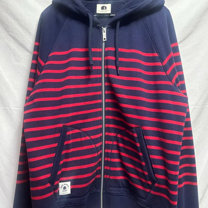 [SOLD OUT] 빈폴 바이크리페어샵 스트라이프 후드집업 105