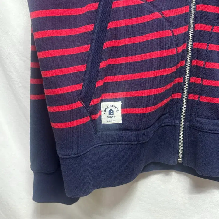 [SOLD OUT] 빈폴 바이크리페어샵 스트라이프 후드집업 105