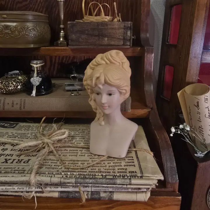 [BUNJANG] Vintage Blonde Bisque Head Doll / 빈티지 금발 헤드돌 비스크돌