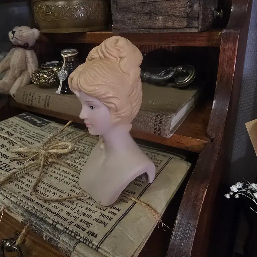 [BUNJANG] Vintage Blonde Bisque Head Doll / 빈티지 금발 헤드돌 비스크돌