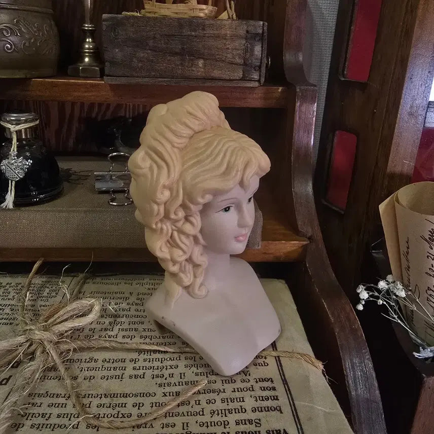 [BUNJANG] Vintage Blonde Bisque Head Doll / 빈티지 금발 헤드돌 비스크돌