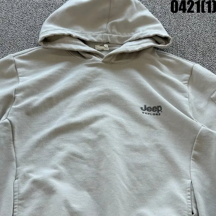 [BUNJANG] Jeep Ivory Hoodie M / 지프 Jeep 후드티 아이보리 M