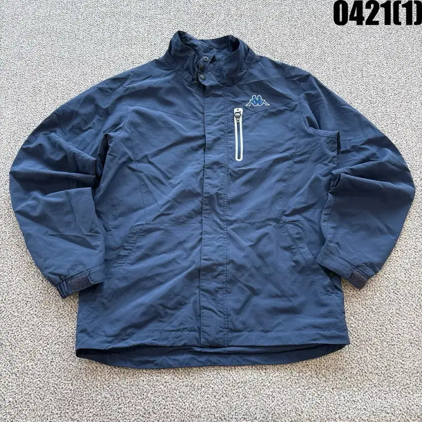[BUNJANG] Kappa Navy Windbreaker Jacket - Size S / 카파 네이비 바람막이 점퍼 S