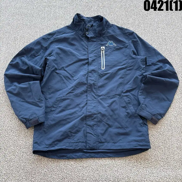 [BUNJANG] Kappa Navy Windbreaker Jacket - Size S / 카파 네이비 바람막이 점퍼 S