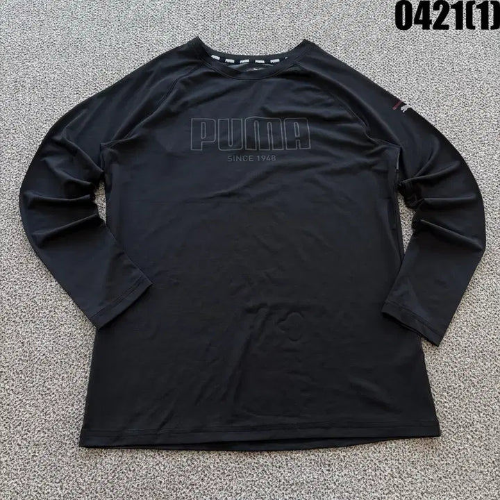 [BUNJANG] Puma Long Sleeve T-Shirt (Black) - Size 100 / 푸마 블랙 긴팔 티셔츠 100
