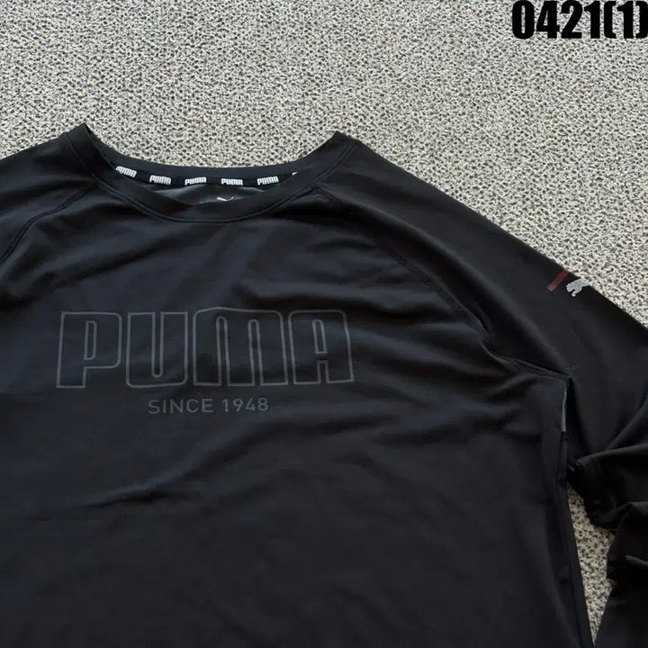 [BUNJANG] Puma Long Sleeve T-Shirt (Black) - Size 100 / 푸마 블랙 긴팔 티셔츠 100