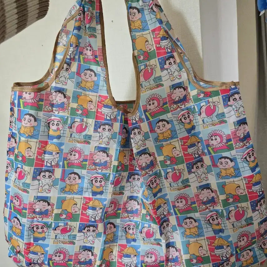 [BUNJANG] Crayon Shin-chan Foldable Shopping Bag / 짱구는 못말려 접이식 장바구니