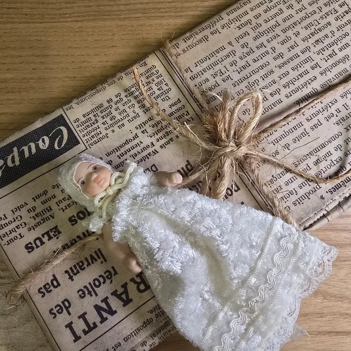 [BUNJANG] Vintage Bisque Baby Doll with Christening Gown / 빈티지 베이비 비스크돌