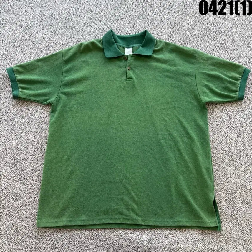 [BUNJANG] Vintage Polo Green Short Sleeve T-Shirt / 빈티지 그린 폴로 반팔 티셔츠 M