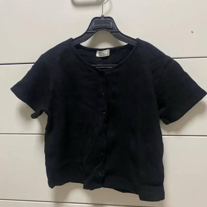 [BUNJANG] UnderB Self-Made Black Short-Sleeve Cardigan / may,vi 언더비 자제제작 반팔 가디건