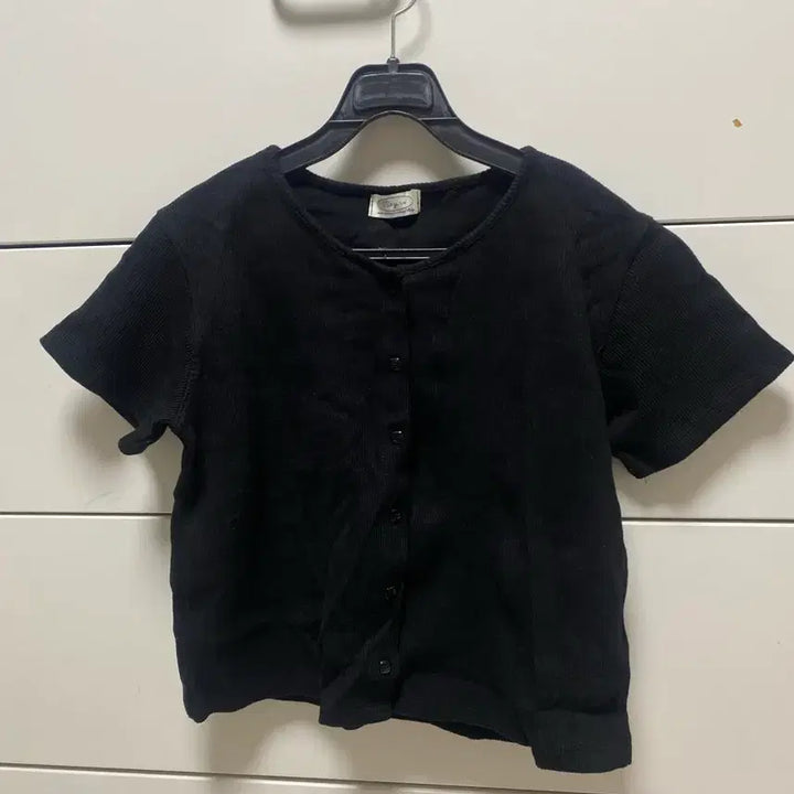 [BUNJANG] UnderB Self-Made Black Short-Sleeve Cardigan / may,vi 언더비 자제제작 반팔 가디건
