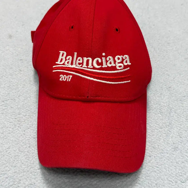 [BUNJANG] Balenciaga 2017 Wave Logo Ball Cap Red / 발렌시아가 2017 웨이브 로고 볼캡 레드