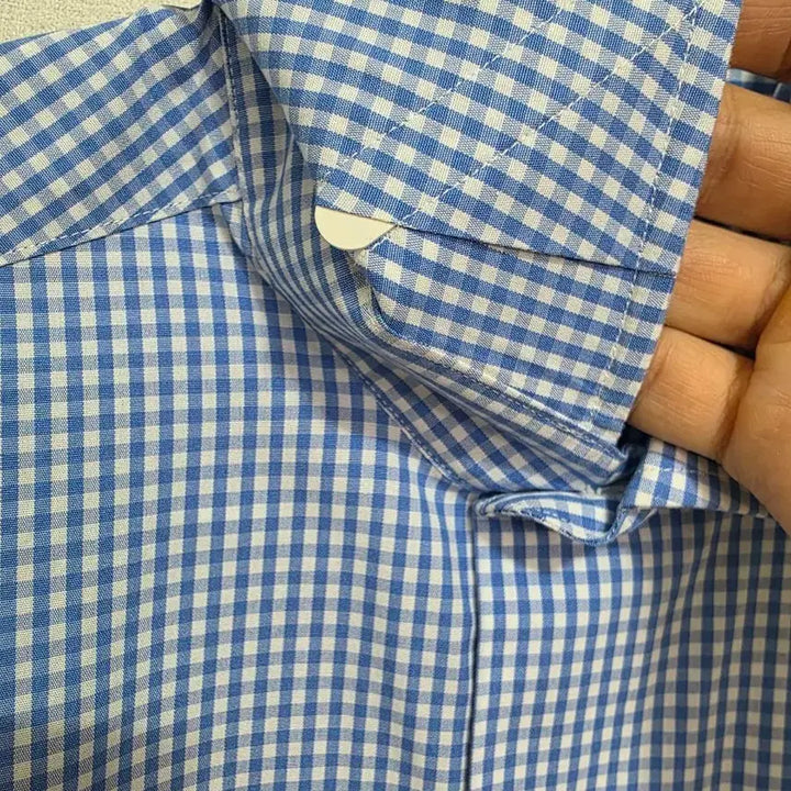 [BUNJANG] Brooks Brothers Stretch Blue Gingham Check Shirt / [새제품] 브룩스브라더스 스트레치 블루 깅엄 체크 셔츠