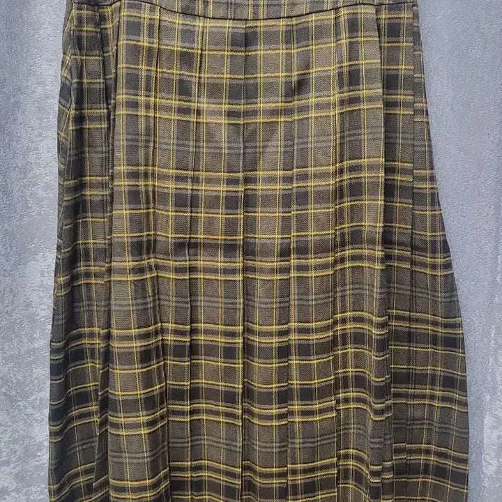 [BUNJANG] Chili-koko From Grace Check Pleated Long Skirt / Chili-koko From Grace 체크 플리츠 롱 스커트