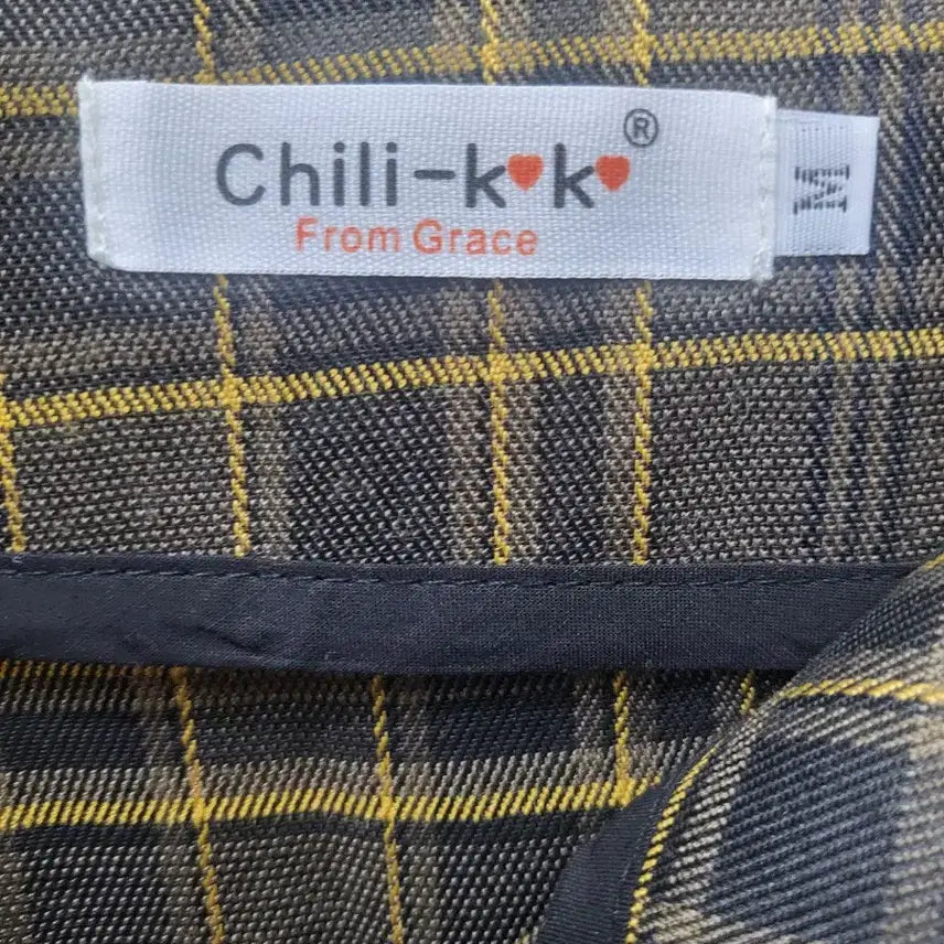 [BUNJANG] Chili-koko From Grace Check Pleated Long Skirt / Chili-koko From Grace 체크 플리츠 롱 스커트