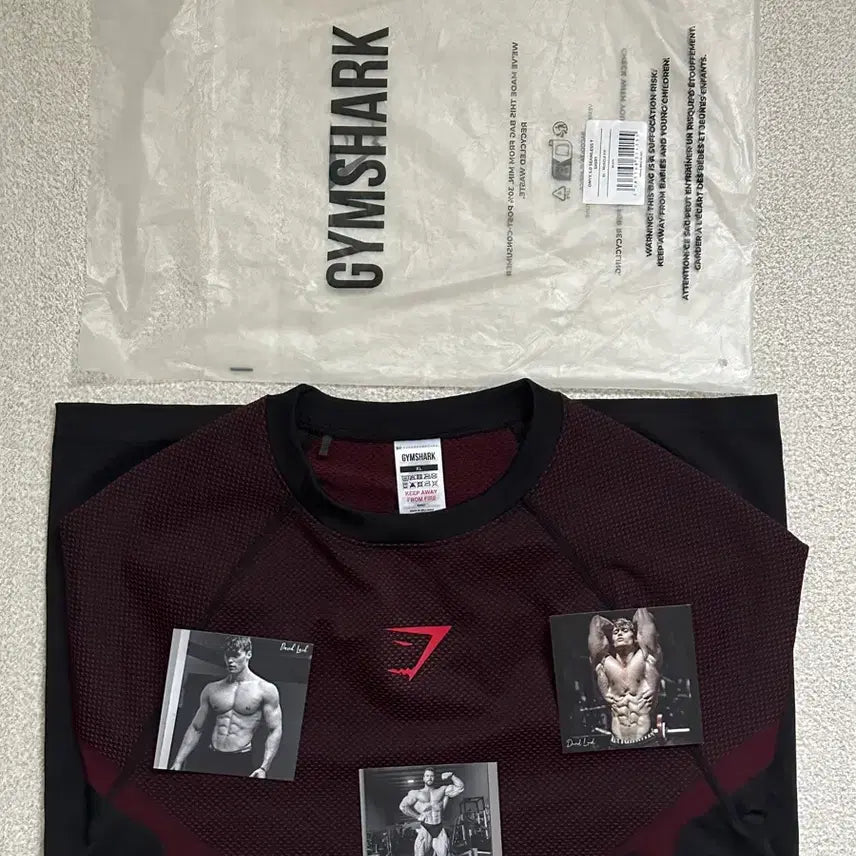 [BUNJANG] Gymshark Onyx Carmine Red T-Shirt / 짐샤크 오닉스 카민레드 반팔