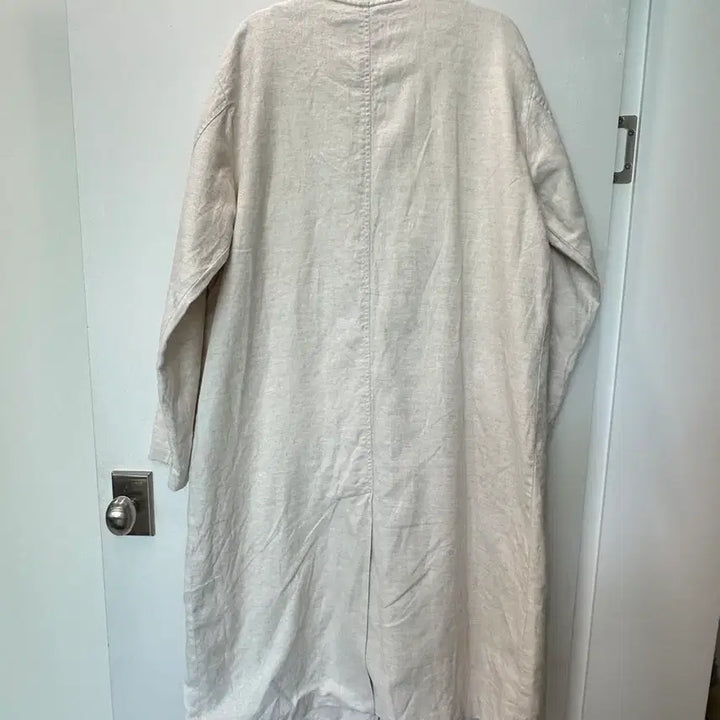 [BUNJANG] Linen Ivory Long Jacket / 린넨 아이보리 롱자켓