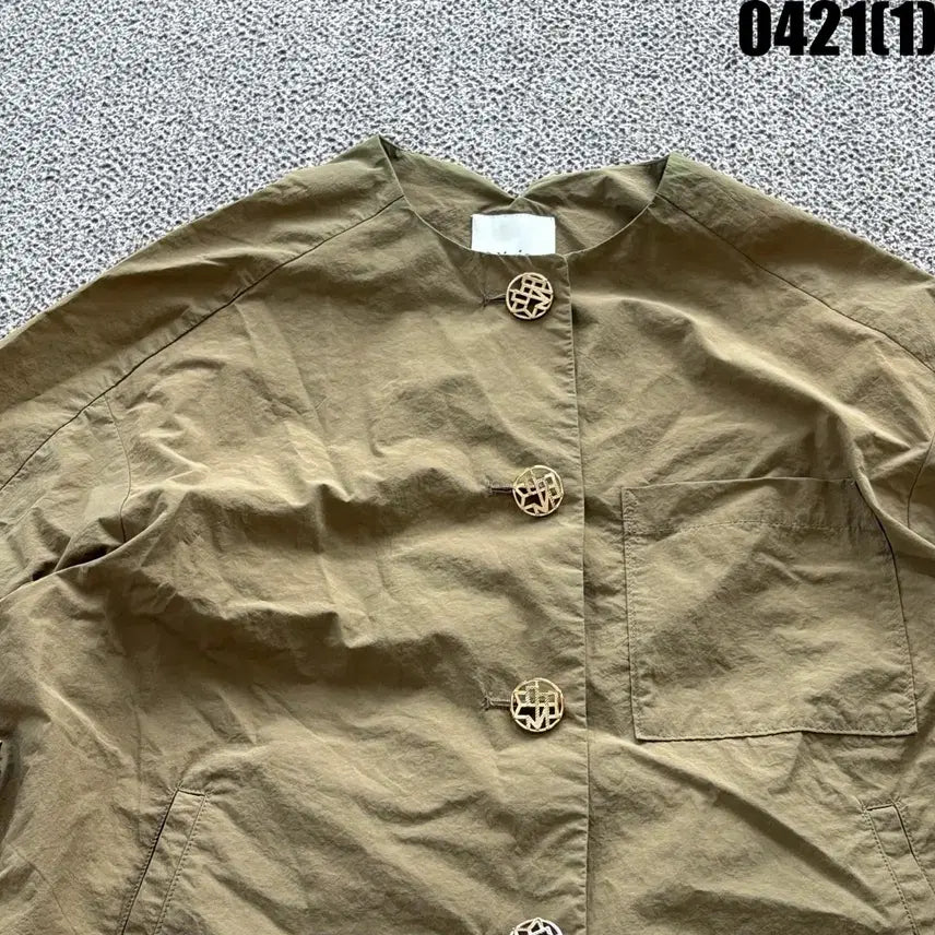 [BUNJANG] Olivia Lauren Brown Round Neck Short Jacket (Size 90) / 올리비아로렌 브라운 라운드넥 숏 자켓 90