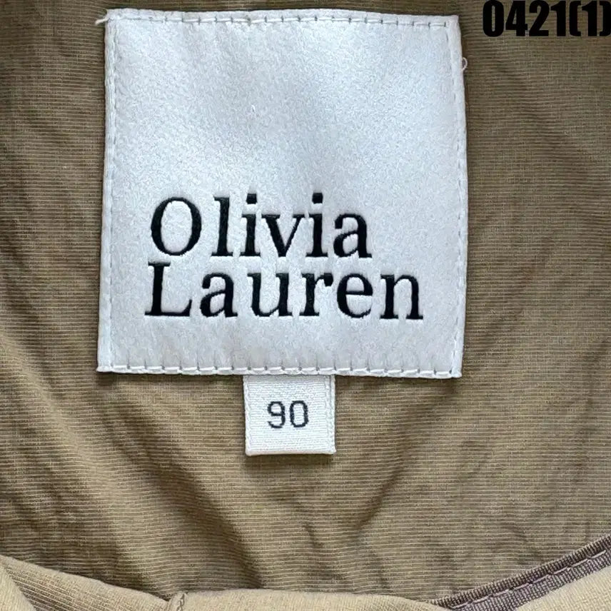 [BUNJANG] Olivia Lauren Brown Round Neck Short Jacket (Size 90) / 올리비아로렌 브라운 라운드넥 숏 자켓 90
