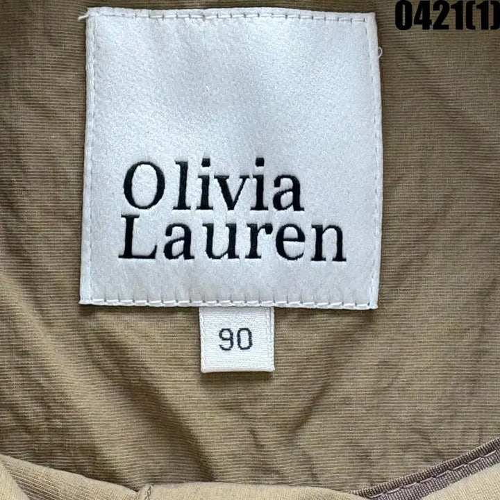 [BUNJANG] Olivia Lauren Brown Round Neck Short Jacket (Size 90) / 올리비아로렌 브라운 라운드넥 숏 자켓 90